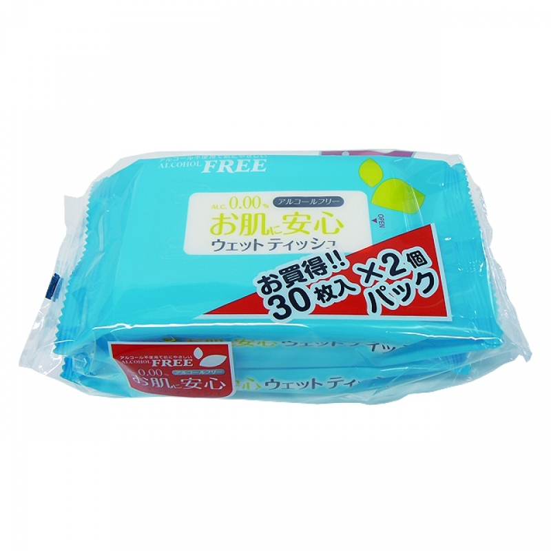 ミニお肌に安心ウェットティッシュ30枚2P