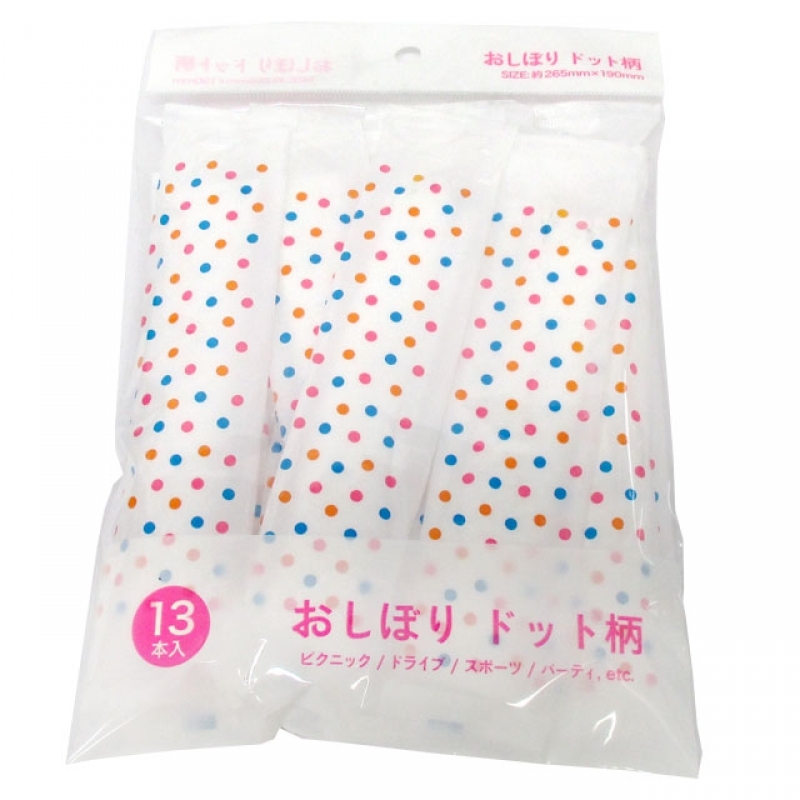 おしぼり　ドット柄　13本入