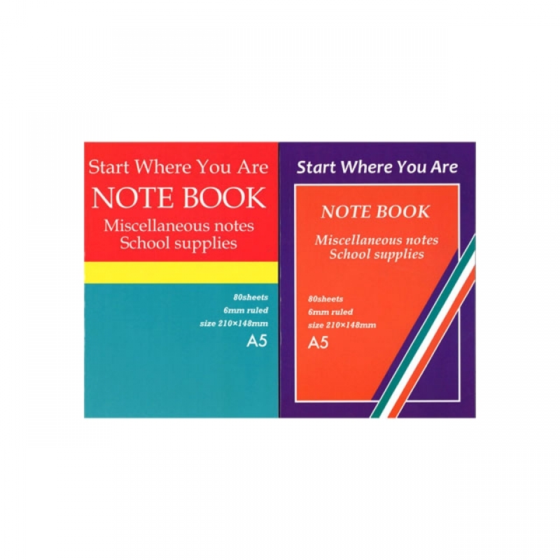 A5ユーロテイストデザインノート 80枚