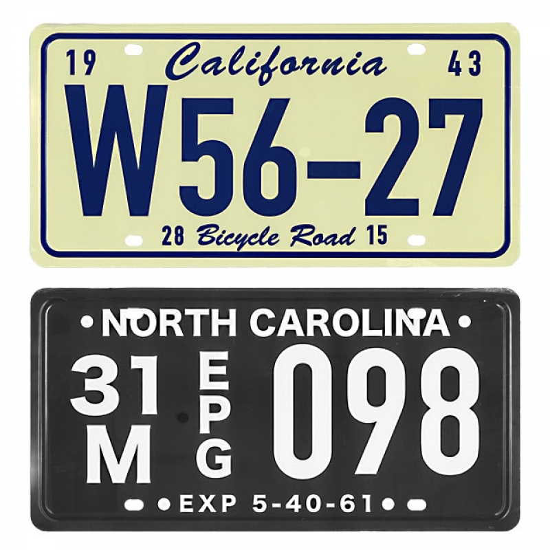 スチールサインナンバープレート　